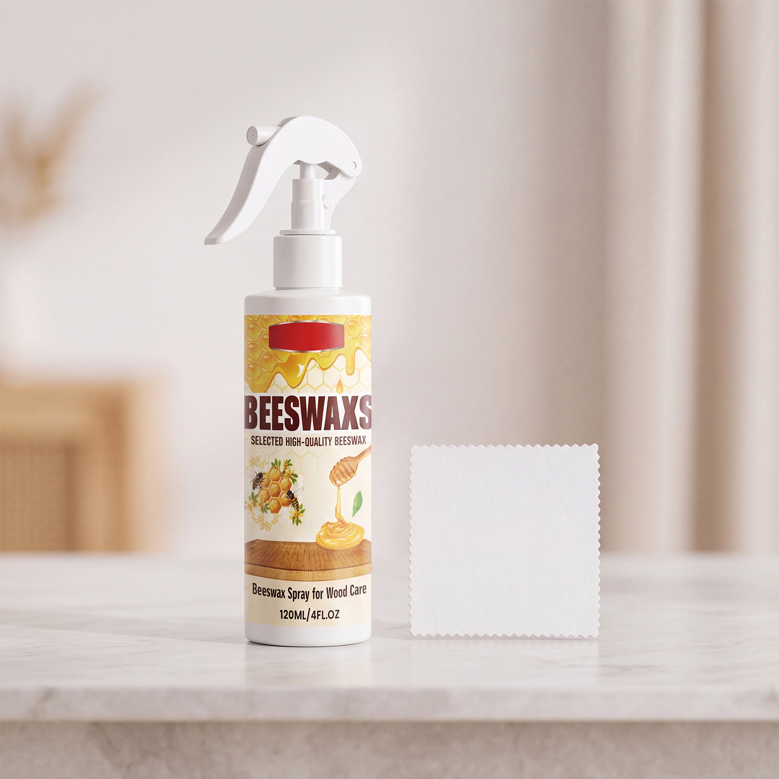 Bee Wax Polishing Spray Wood Furniture Special Polishing Maintenance Agent Mahogany Floor Decontamination Renovation Care Liquid