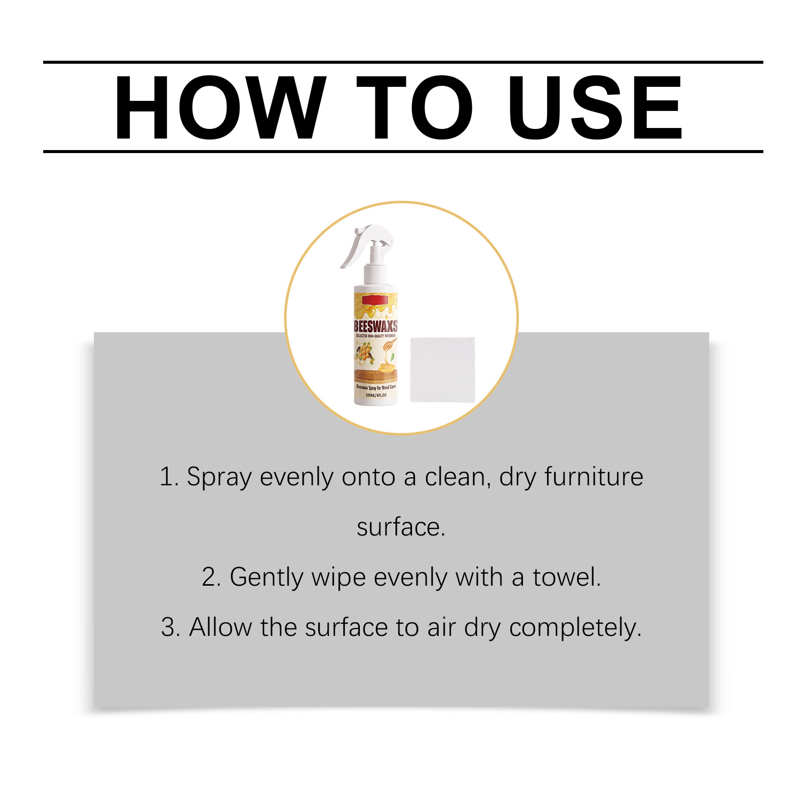 Bee Wax Polishing Spray Wood Furniture Special Polishing Maintenance Agent Mahogany Floor Decontamination Renovation Care Liquid