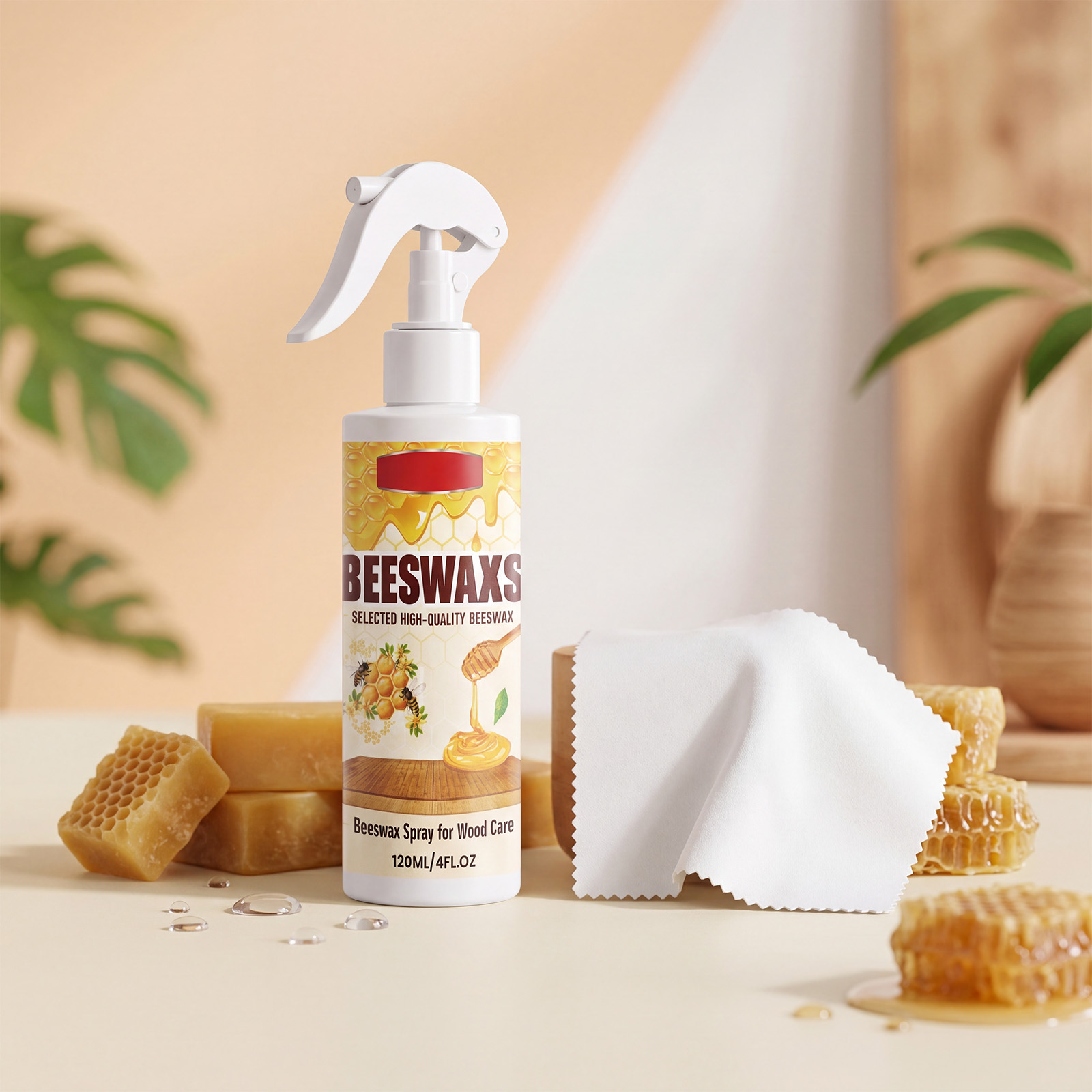 Bee Wax Polishing Spray Wood Furniture Special Polishing Maintenance Agent Mahogany Floor Decontamination Renovation Care Liquid