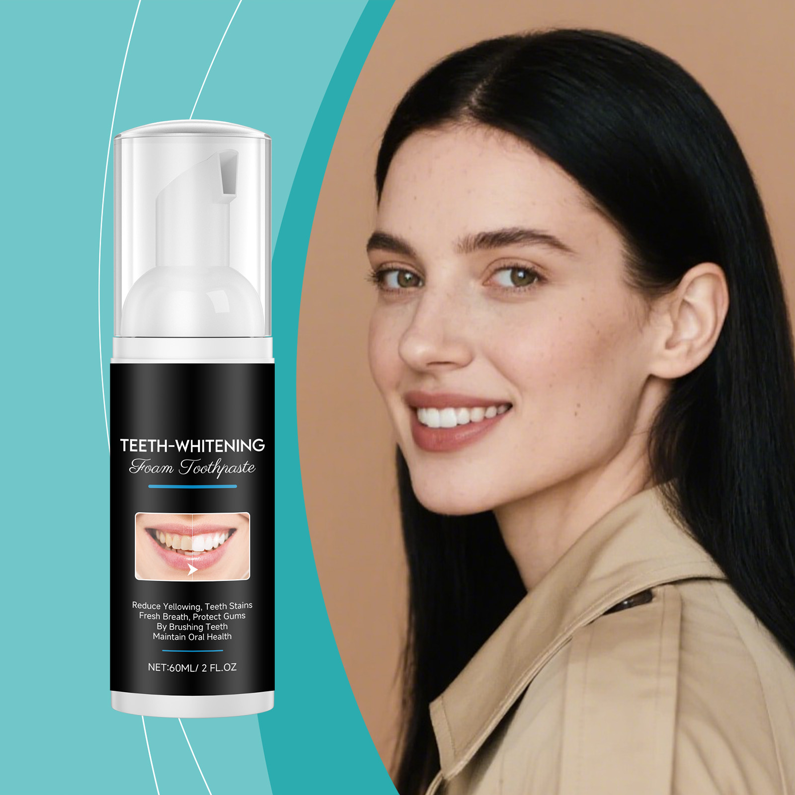 Teeth Cleansing Foam Toothpaste Brighten Teeth Clean Mousse Oral Fresh Breath Gum Care Toothpaste