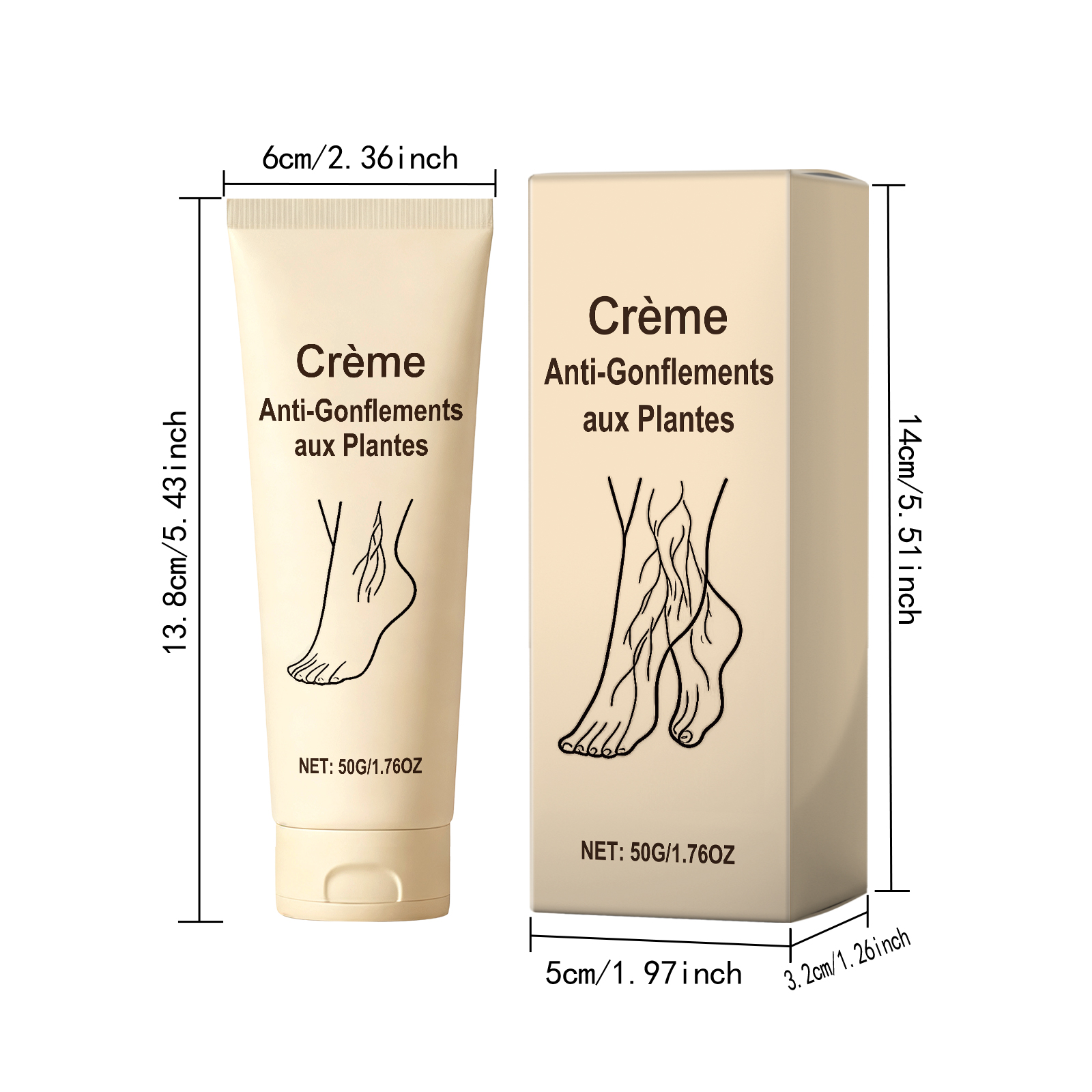 Leg Care Cream Mild Ingredients Nourish Leg Skin Comfort Daily Massage Smear Care