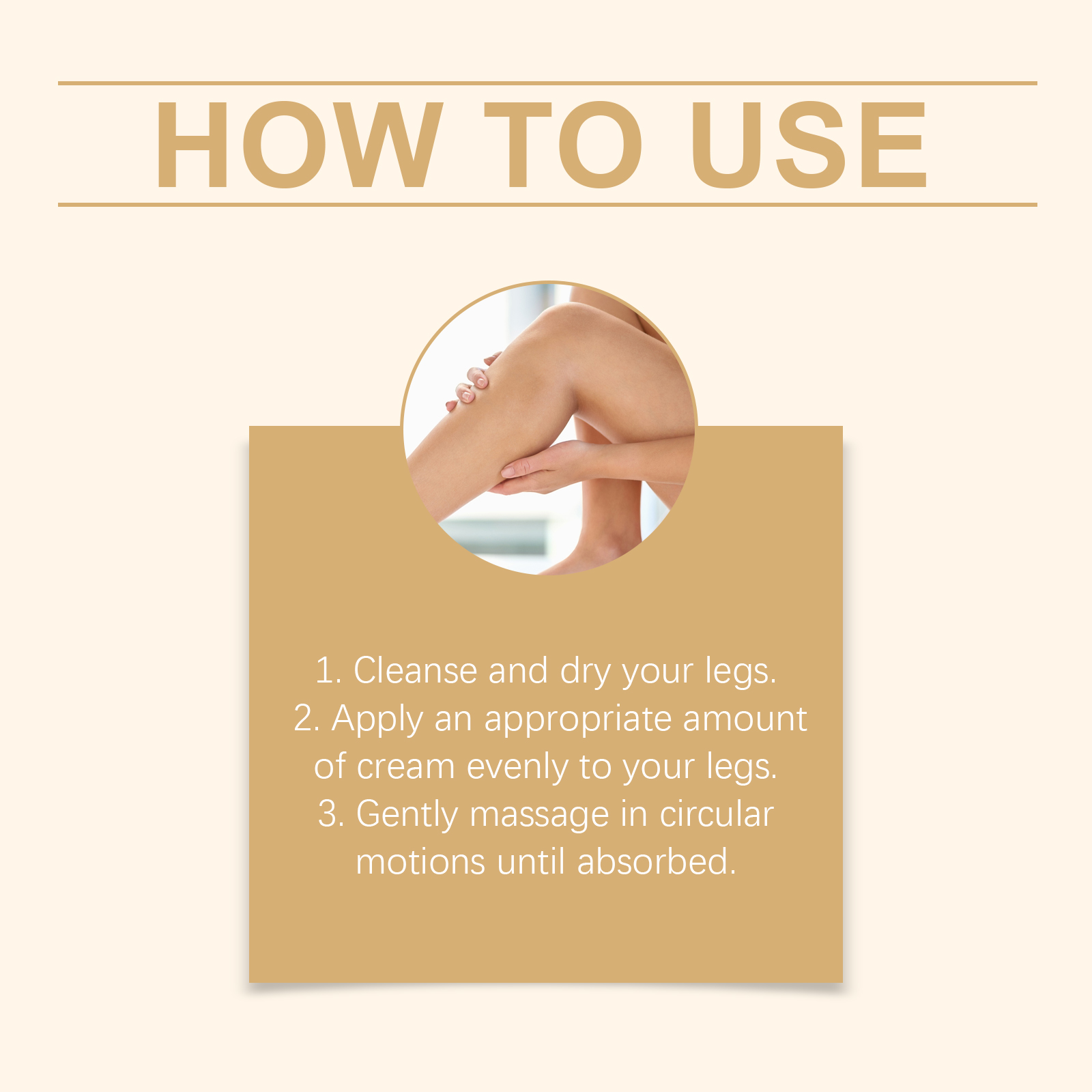 Leg Care Cream Mild Ingredients Nourish Leg Skin Comfort Daily Massage Smear Care