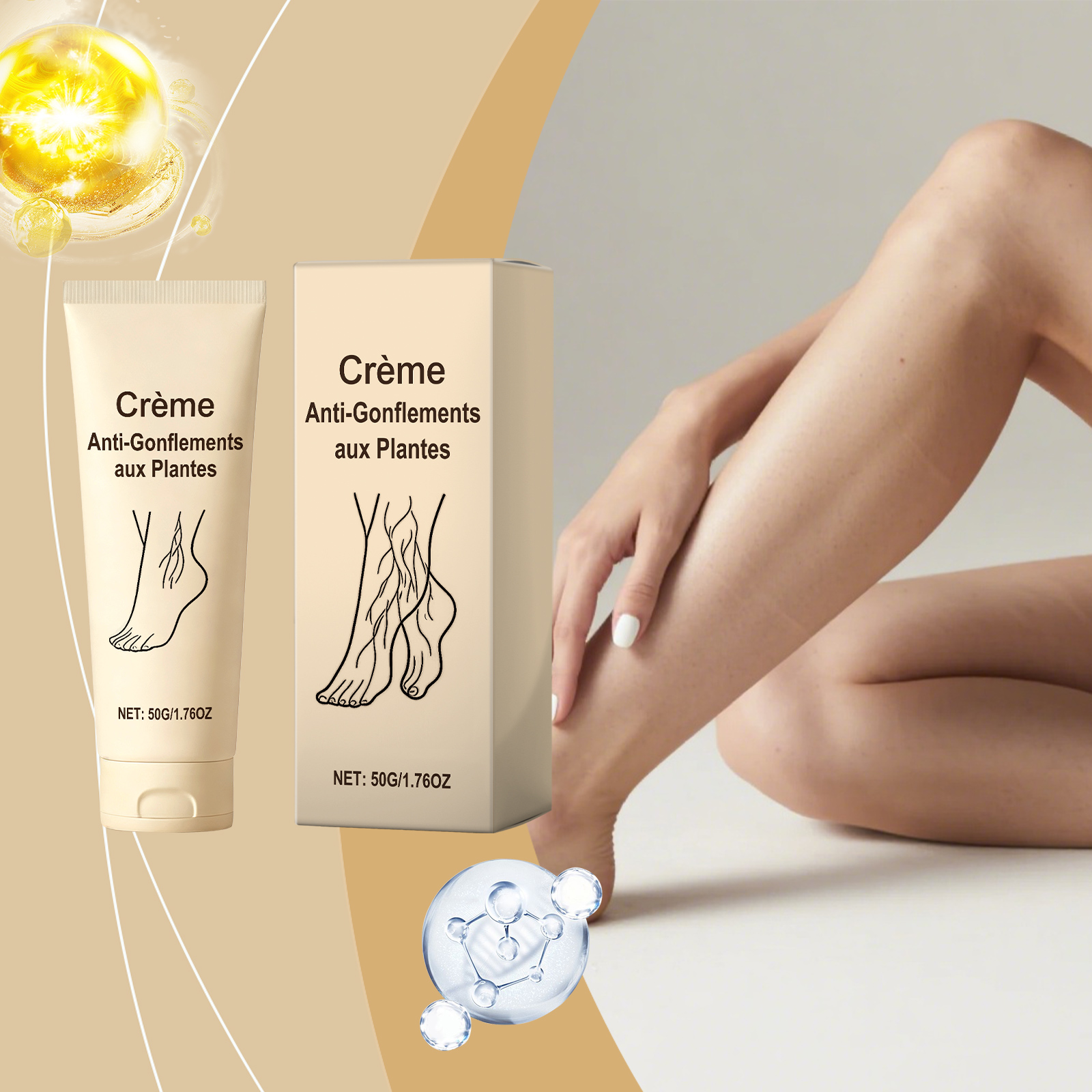 Leg Care Cream Mild Ingredients Nourish Leg Skin Comfort Daily Massage Smear Care