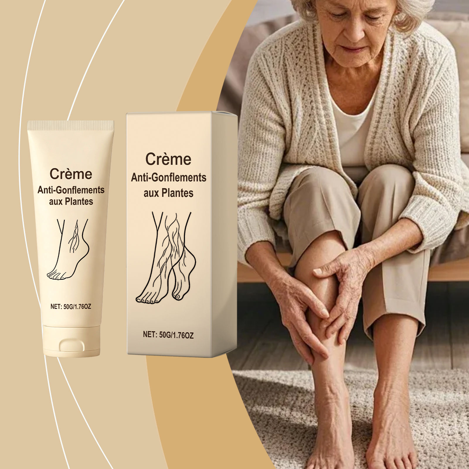 Leg Care Cream Mild Ingredients Nourish Leg Skin Comfort Daily Massage Smear Care