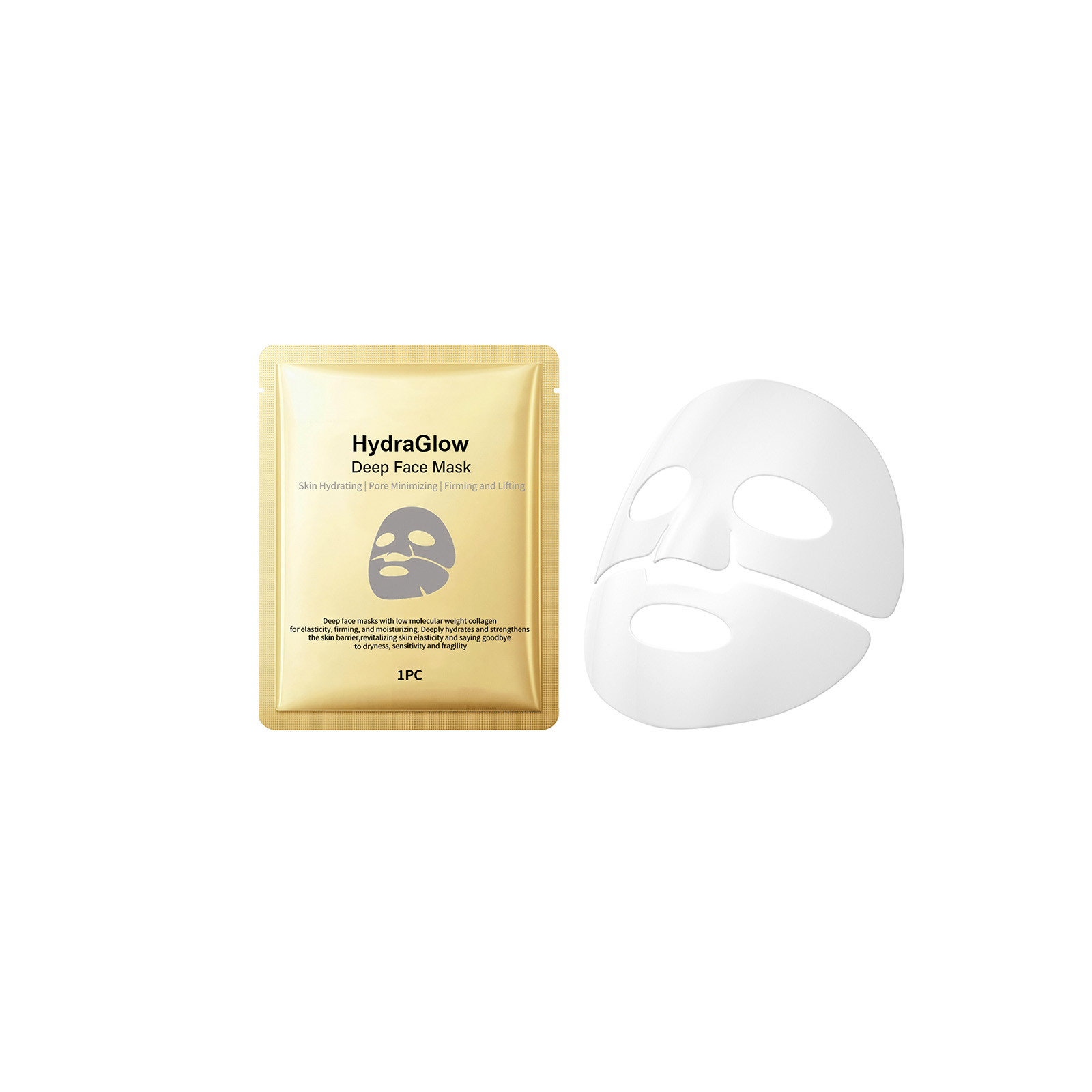 Collagen Hydrating Facial Mask Nourishes Skin Locks Moisture Softens Brightens Complexion