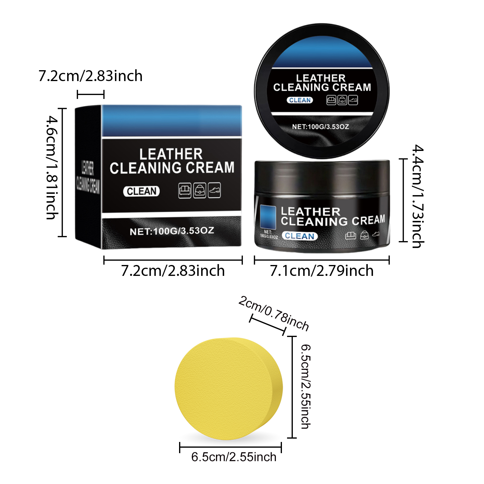 Car Interior Leather Cleaning Paste Vehicle Interior Maintenance Leather Decontamination Stain Removal Ointment