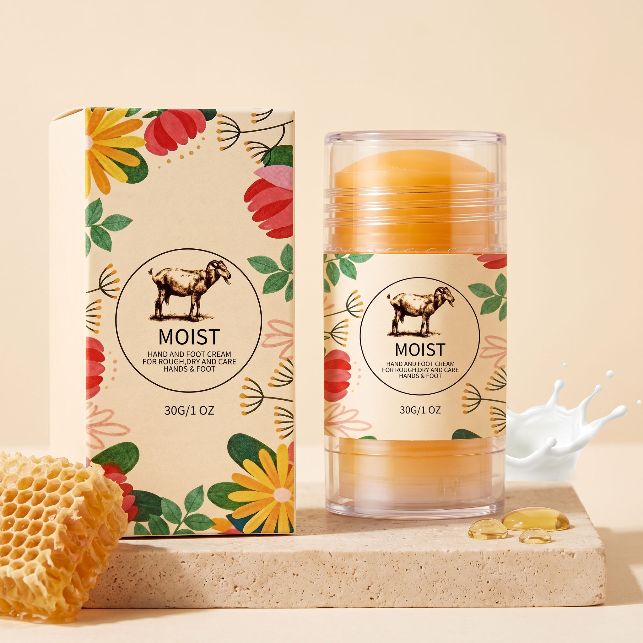Moisturizing Hand Foot Stick Daily Smearing Dry Skin Hydrating Nourishing Refreshing Comfortable Portable Care Rod