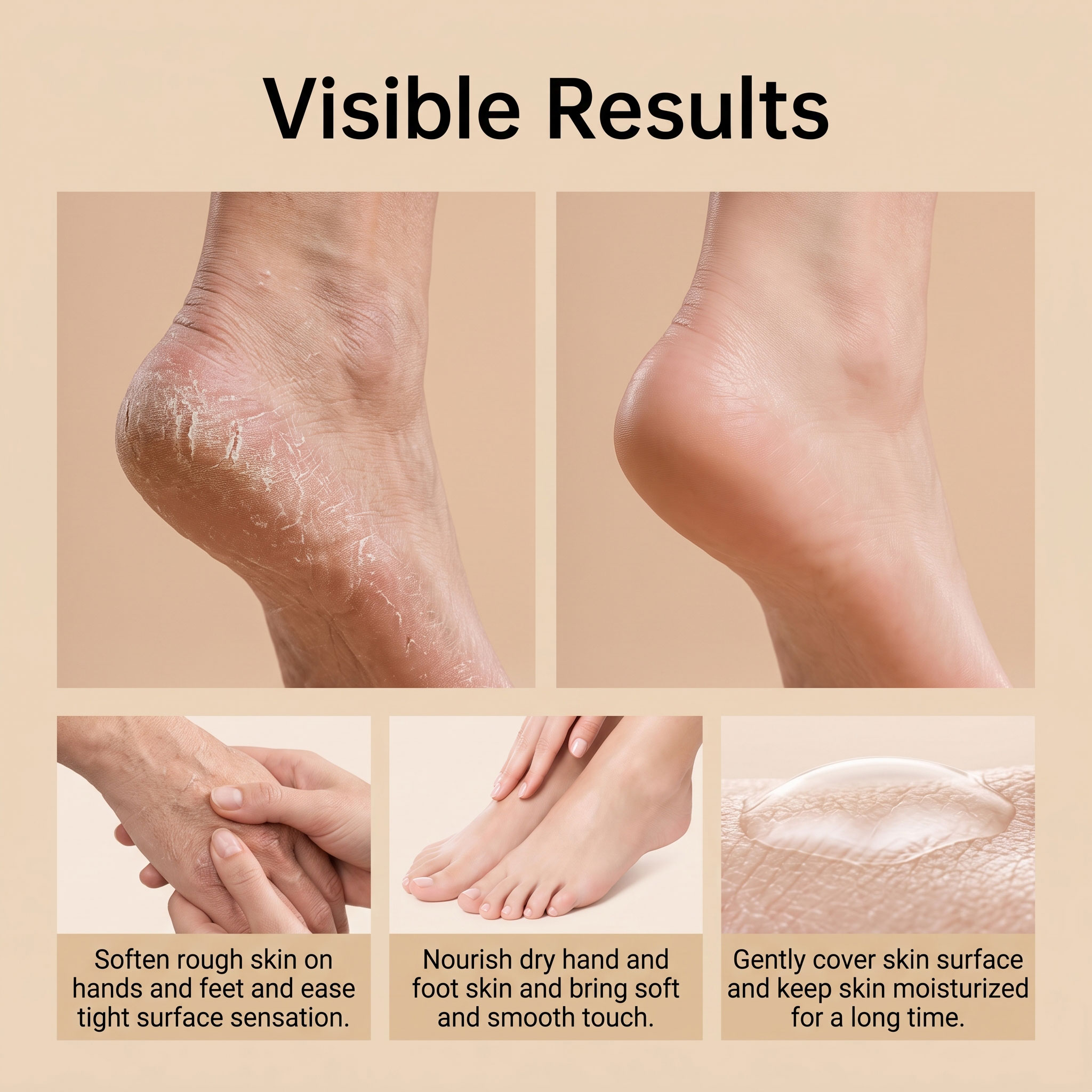 Moisturizing Hand Foot Stick Daily Smearing Dry Skin Hydrating Nourishing Refreshing Comfortable Portable Care Rod