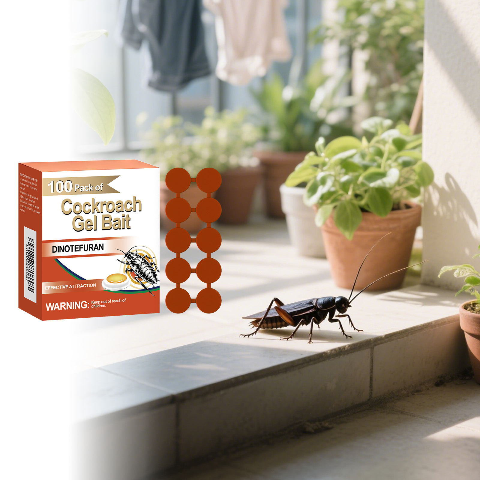 Cockroach Gel Bait Insecticidal Sticky Trap Kitchen Toilet Corner Gap Multi Place Disinfection Cleaning Supply