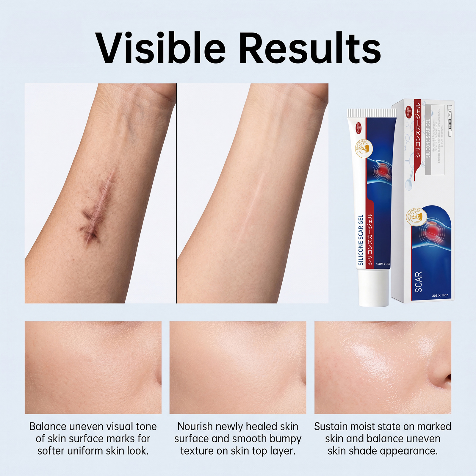 Silicone Care Gel Smooth Mild Texture Friendly Traceless Daily Skin External Smear Lotion