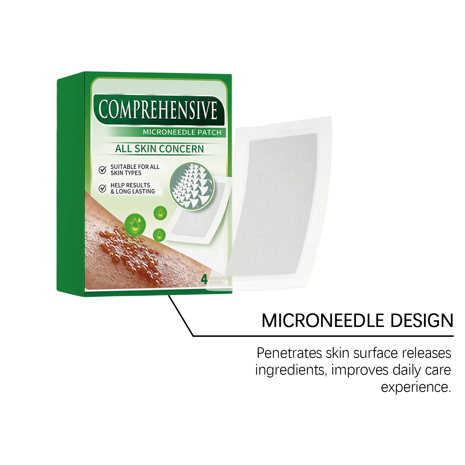 Skin Care Patch Thin Close Breathable Mild Nourish Moist Convenient Body Skin Daily Care