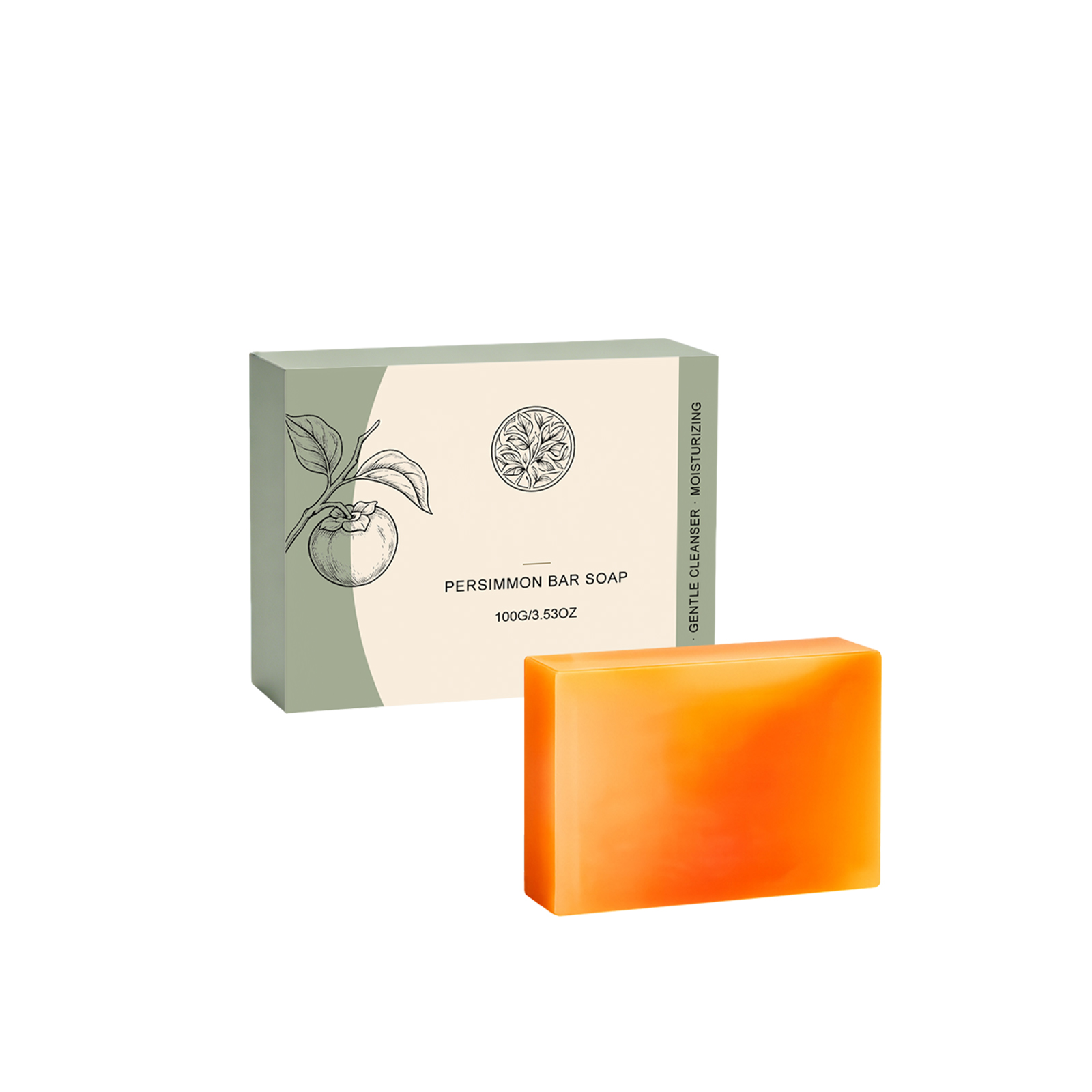 Persimmon Soap Mild Formula Gentle Cleansing Body Care Delicate Bath Dense Foam Skin Daily Use