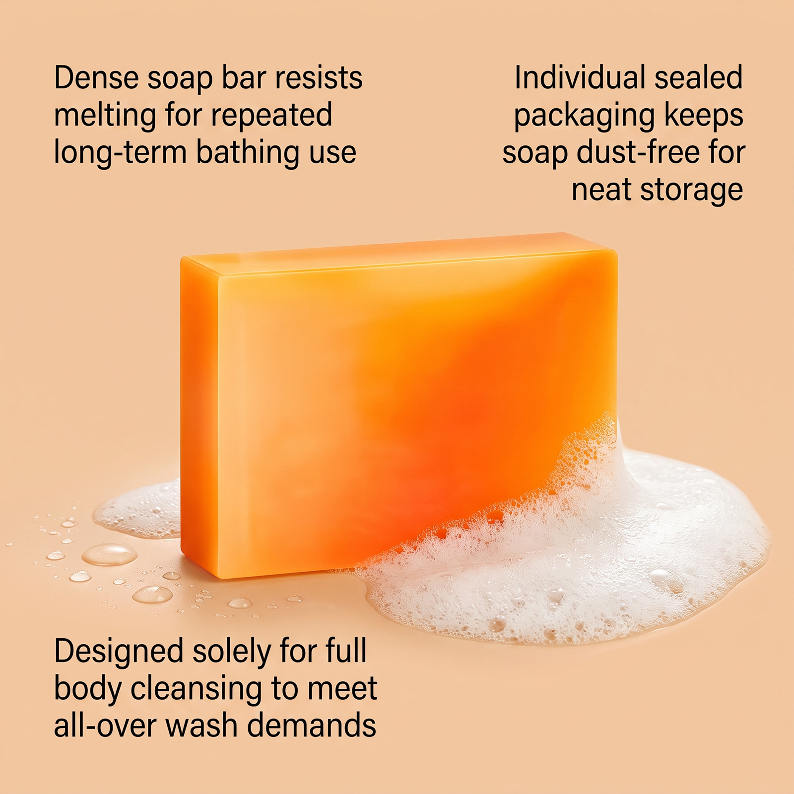 Persimmon Soap Mild Formula Gentle Cleansing Body Care Delicate Bath Dense Foam Skin Daily Use