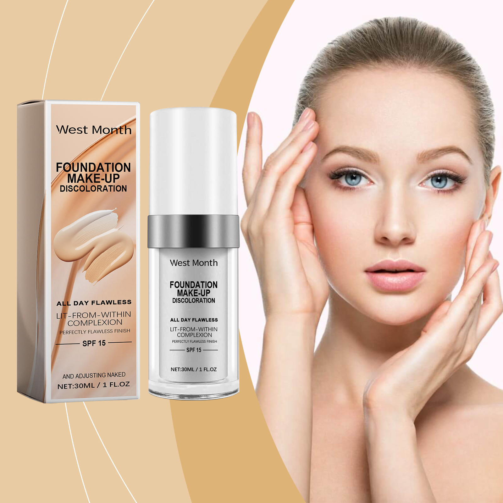 Temperature Change Concealer Foundation Moisturizing Natural Concealing Long Lasting Hydrating Non Transfer Makeup Base