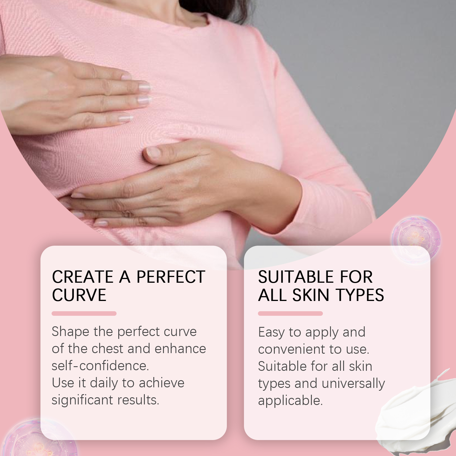 Breast Moisturizing Lotion Nourish Elastic Skin Care Massage For Chest Body Breast Tissue