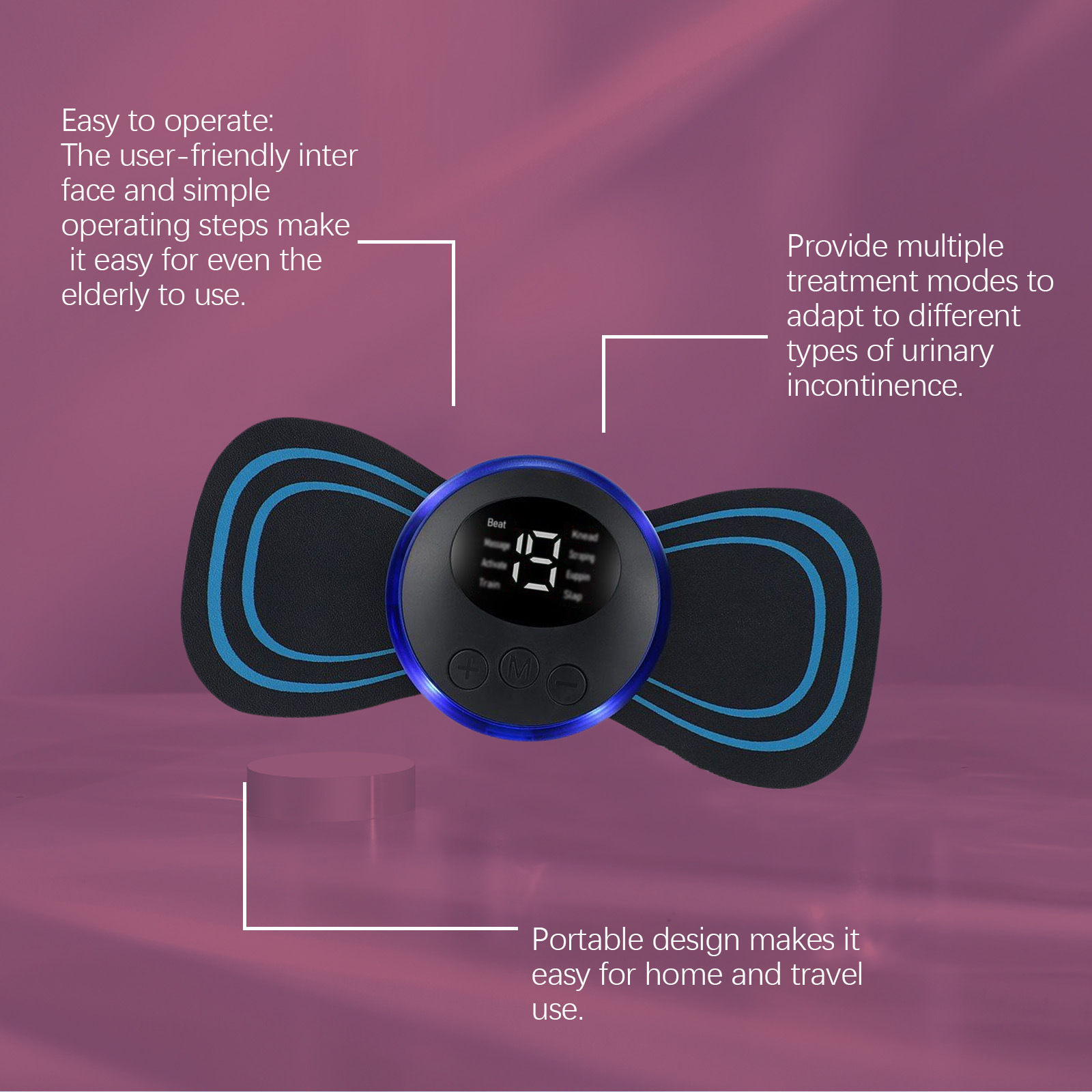 Multi-Functional Pelvic Floor Muscle Trainer - Home Body Care Device for Urinary Incontinence Relief