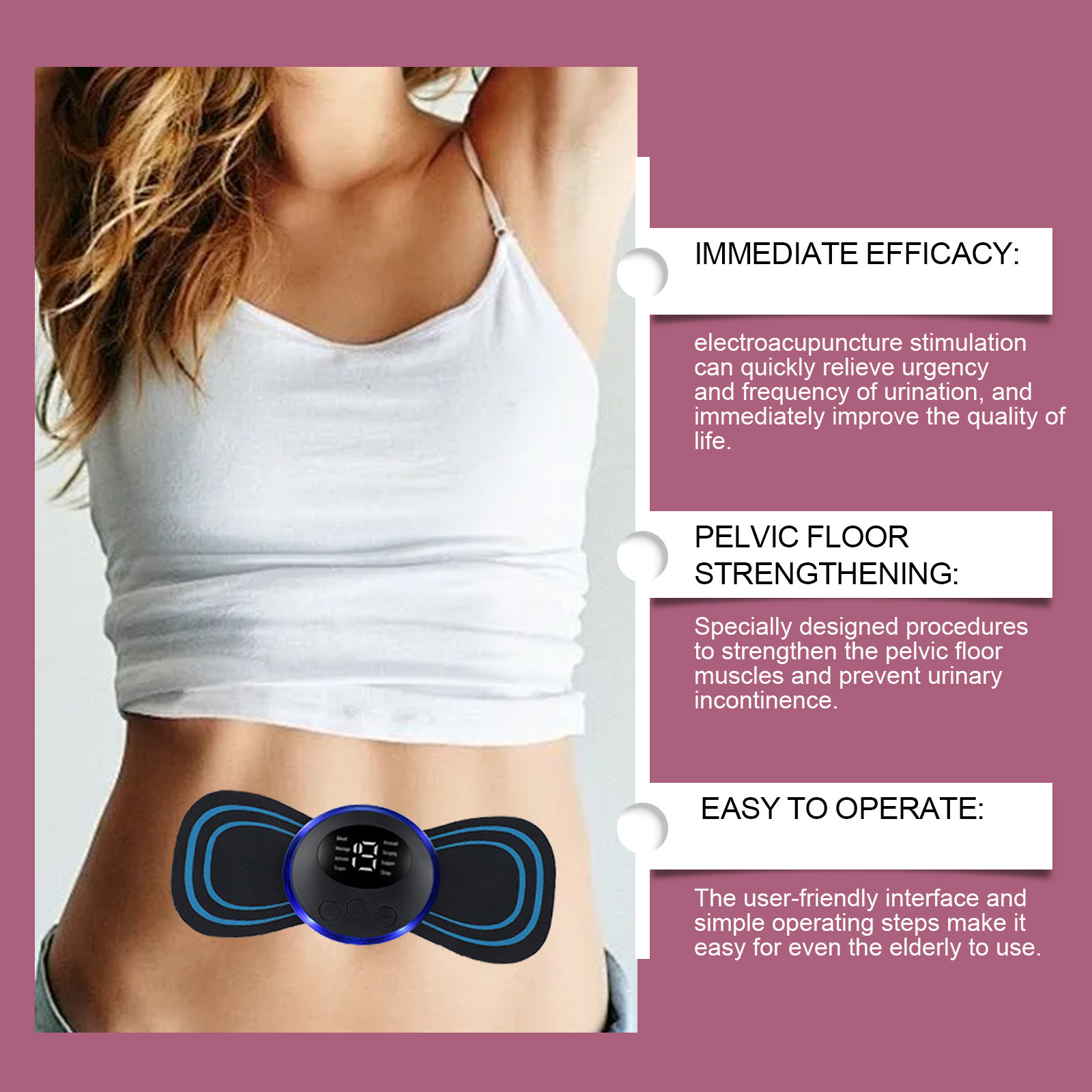 Multi-Functional Pelvic Floor Muscle Trainer - Home Body Care Device for Urinary Incontinence Relief