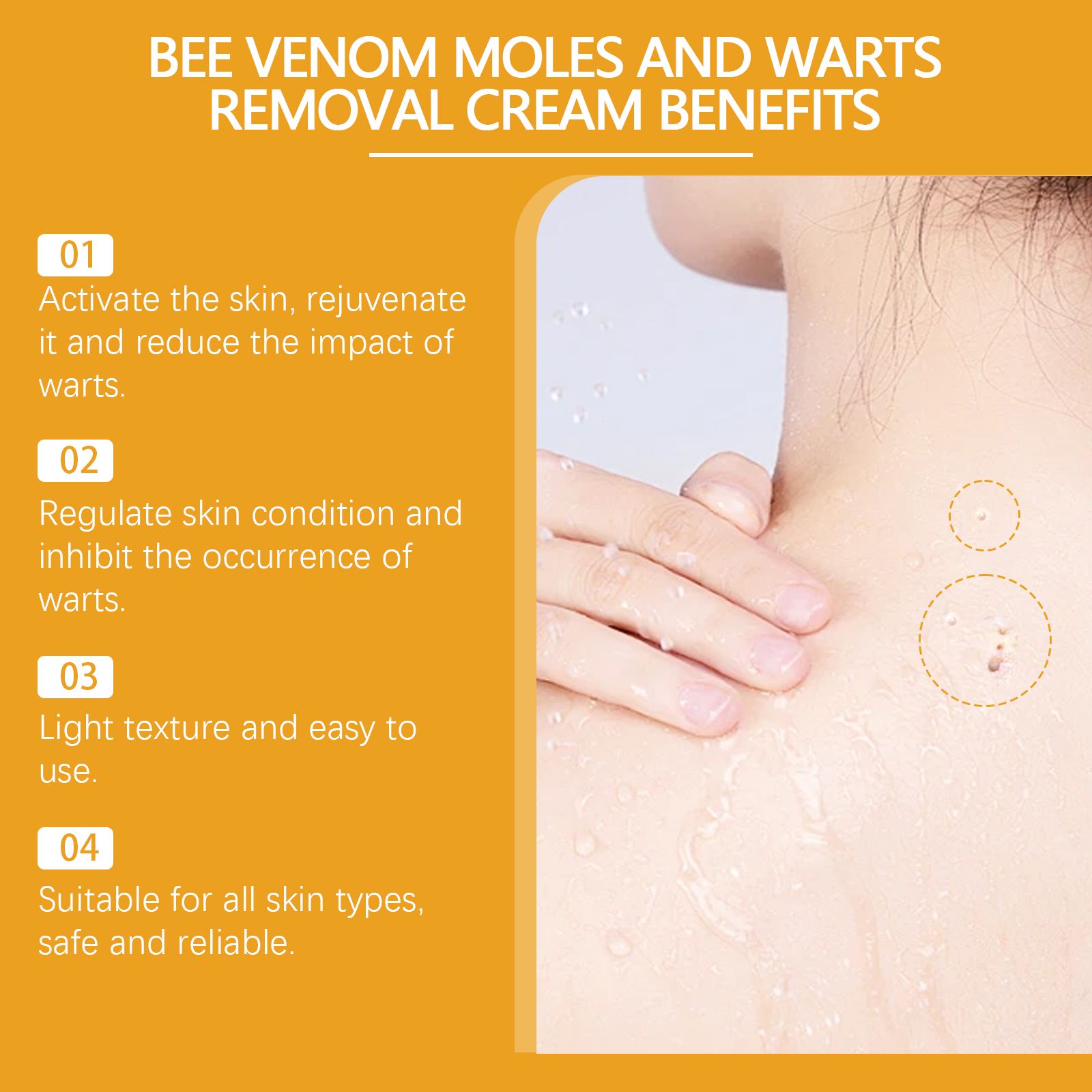 Bee Venom Skin Tag Remover Cream Gentle Cleansing For Warts And Skin Tags Daily Care