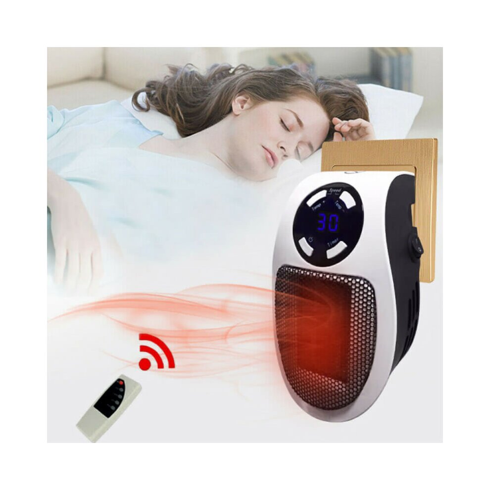 Winter Warmer Electric Mini Heater Portable Plug-in Wall-outlet Space Fan Heater