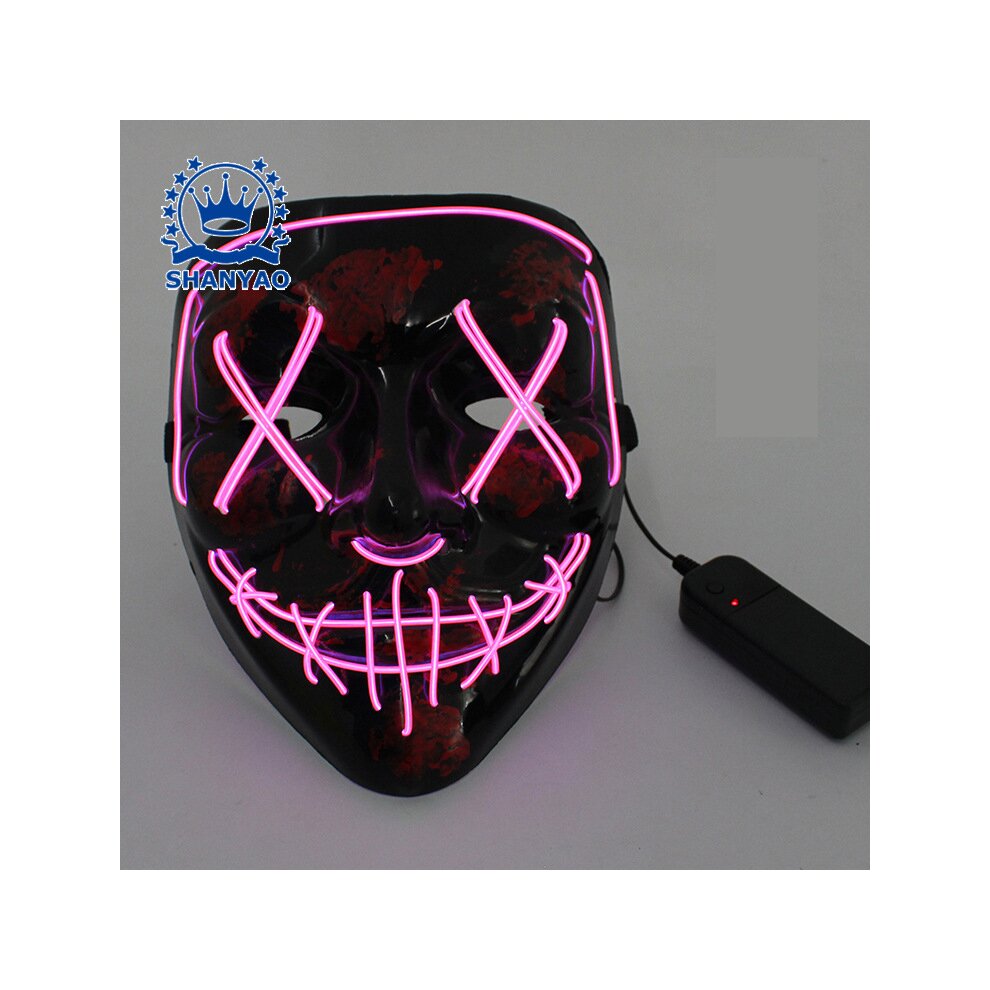 Halloween Mask LED 3 Light Up Modes for Cosplay Costumes Festival Carnival Masquerade Party Gifts for Kids Adult Men Women