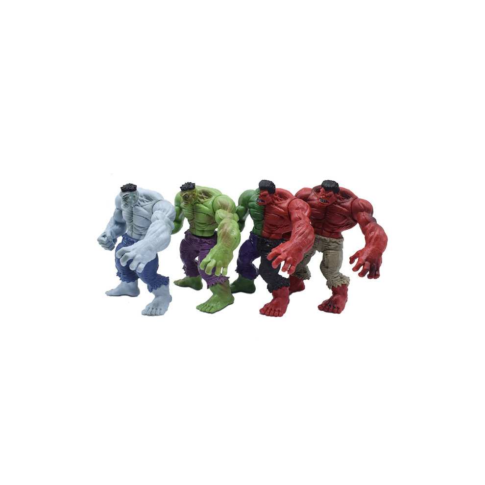 4 pcs The Incredible Avengers Hulk Green Red Action Figure Toys
