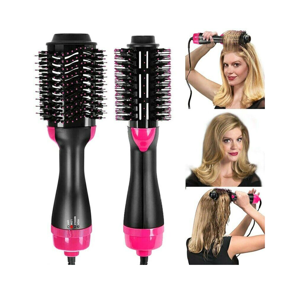 3in1 Hot Air Hair Dryer Styler Heat Comb Brush Straightener Curler Styling Comb