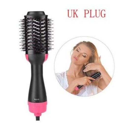 (UK ) 2 in 1 Hair Dryer Rotating Hot Hair Brush