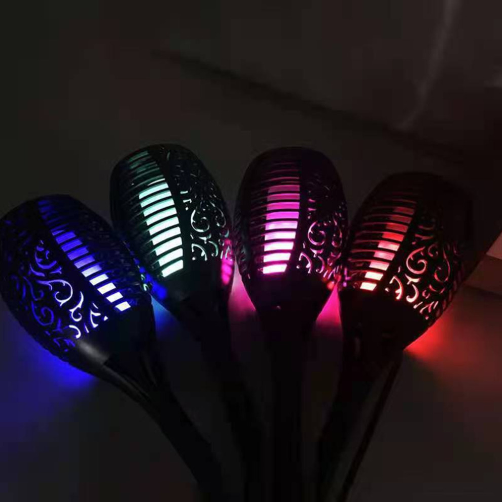 (1 Pack) 7 Color Solar Led garden Flame Torch Light