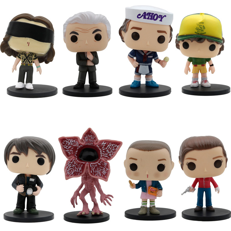 Stranger Things Vinyl Action Figures POP Figure TV Novelty Things Dustin Steve Character Toy Collectibles PVC Model Doll Collectibles PVC Model Doll Set of 8 Gifts
