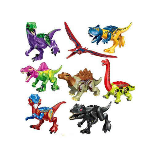 Jurassic World Mini Dinosaur Action Figure Realistic Sculpting Building Blocks Educational Dinosaur Party Toys Fit Lego Decoration Great Collectible Kids Gift