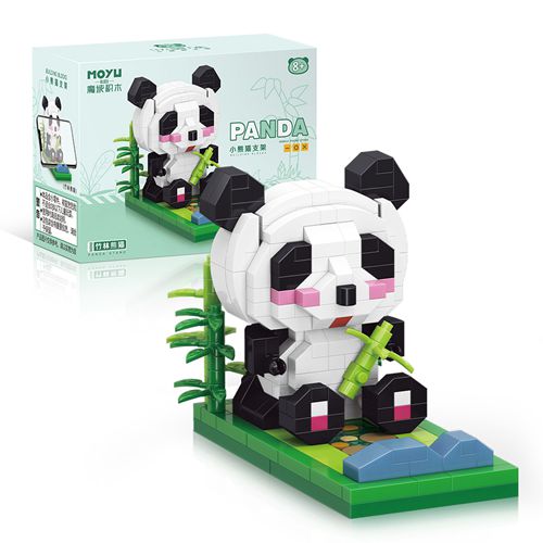 Panda Building Blocks Cartoon Animal Micro Bricks Mobile Phone Stand Block Modle Toys for Kid Boy Girls Adult Beginner