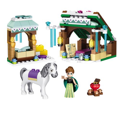 Frozen Anna Adventure Building Blocks Mini City Building Children Diy Toys Elsa Princess Series Christmas Gifts