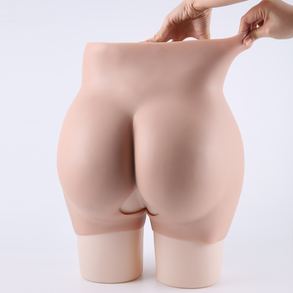(S) Full Silicone Panty Buttock Hips Body Shaper Enhancer Padded Push Up Panty Butt Lifter Booty Thigh Pads Hips Enlargement  Shapewear Shorts Underwear Sexy Female Pussy Panties Open Crotch Design for Drag Queen Transgender Crossdresser