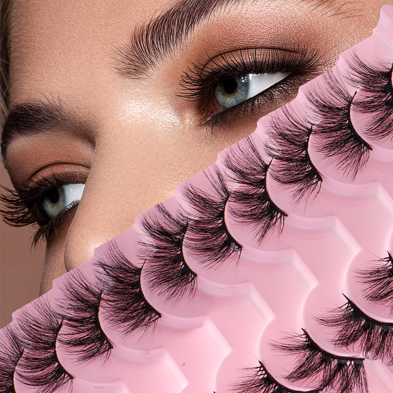 (Half~23) False Eyelashes Half Lashes Curl Faux Mink Lashes Fake Lashes Lightweight Fluffy Long Dramatic 10 Pairs Pack