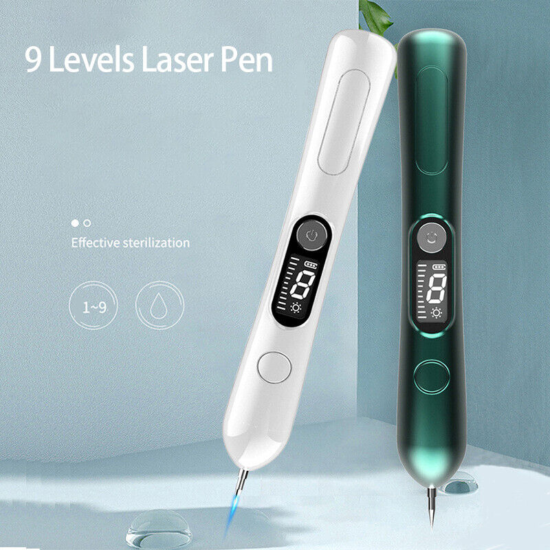 (White) Spot Removal Pen LCD Laser Pen Skin Tag Remover Age Spot Mole Wart Tattoo Freckle Removal Machine Electric Face Skin Care Tools Ideal Gift