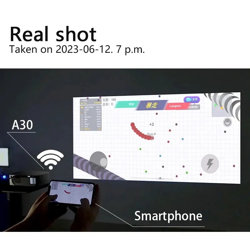 MINI Projector Portable 3D Theater WIFI Sync Android IOS Smartphone 4K 1080P Moive Videoprojector LED Smart Cinema