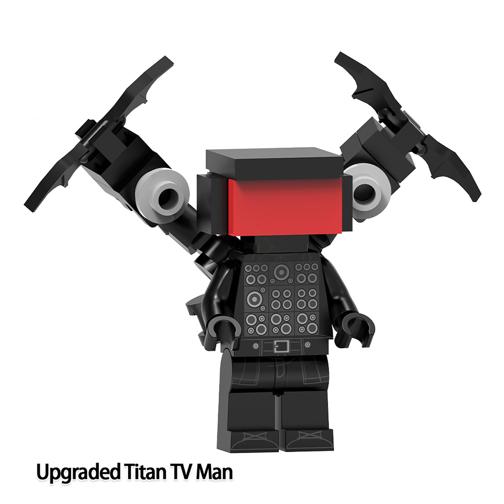 Skibidi Toilet Man Toy Building Blocks Set Mini Figures 4pcs Set Collectible Anime Toys Ideas Toys Kids Toys Gift for Boys and Girls