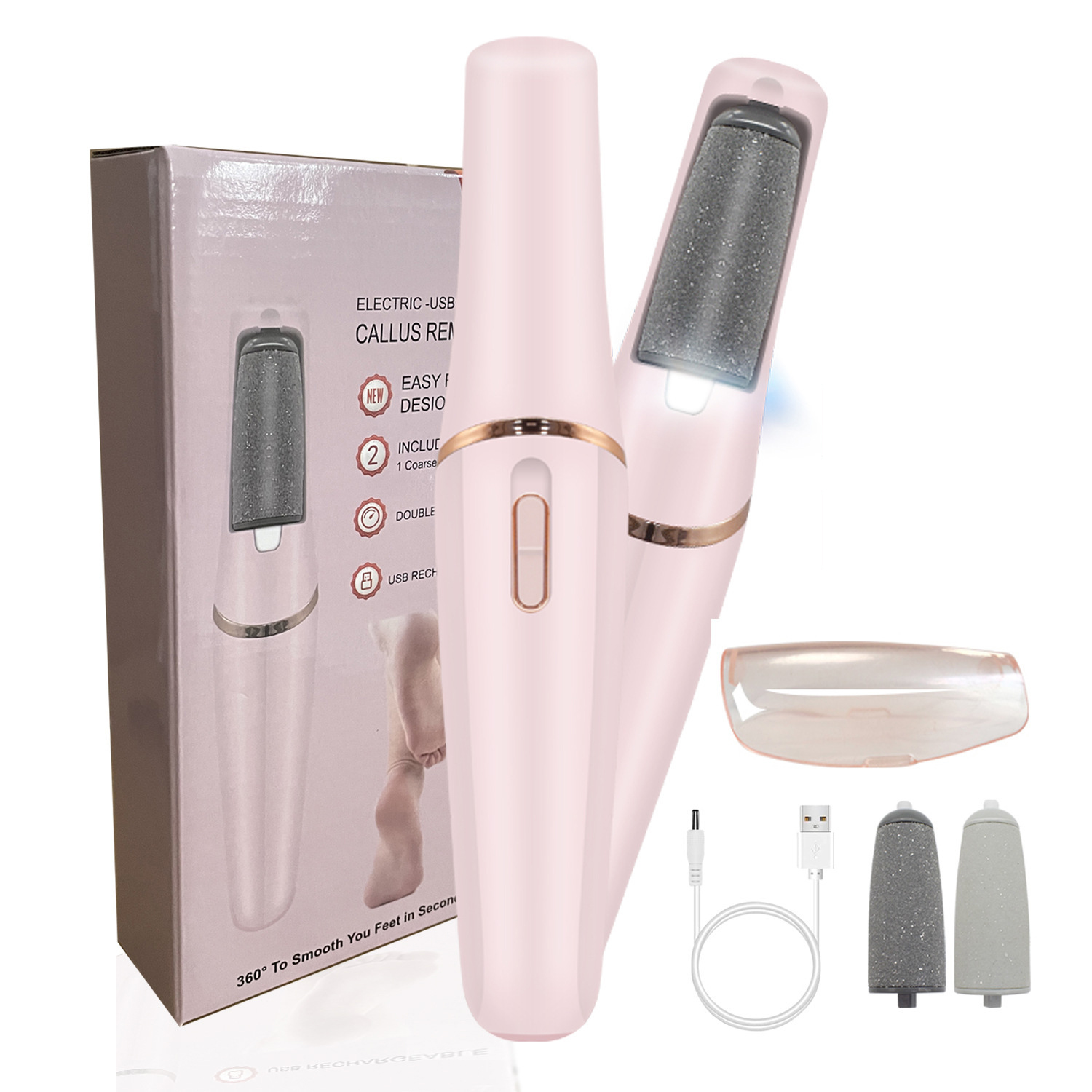 Foot Exfoliation and Callus Removal Tool Rechargeable Electric Foot File