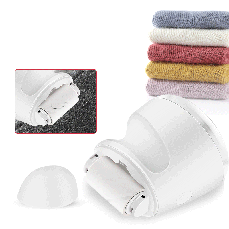 USB Rechargeable Clothes Groomer Compact 2-in-1 Electric Fabric Shaver Lint Roller