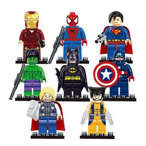 8Pcs Marvel Avengers Super Hero Comic Mini Figures Dc Minifigure Gift Fits Lego