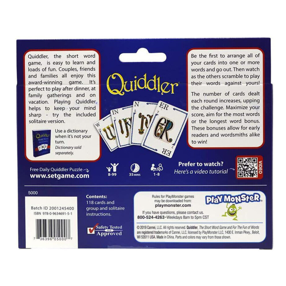 Card Games Quiddler Board Games Party Family Entertainment Adult Cards Game Solitaire