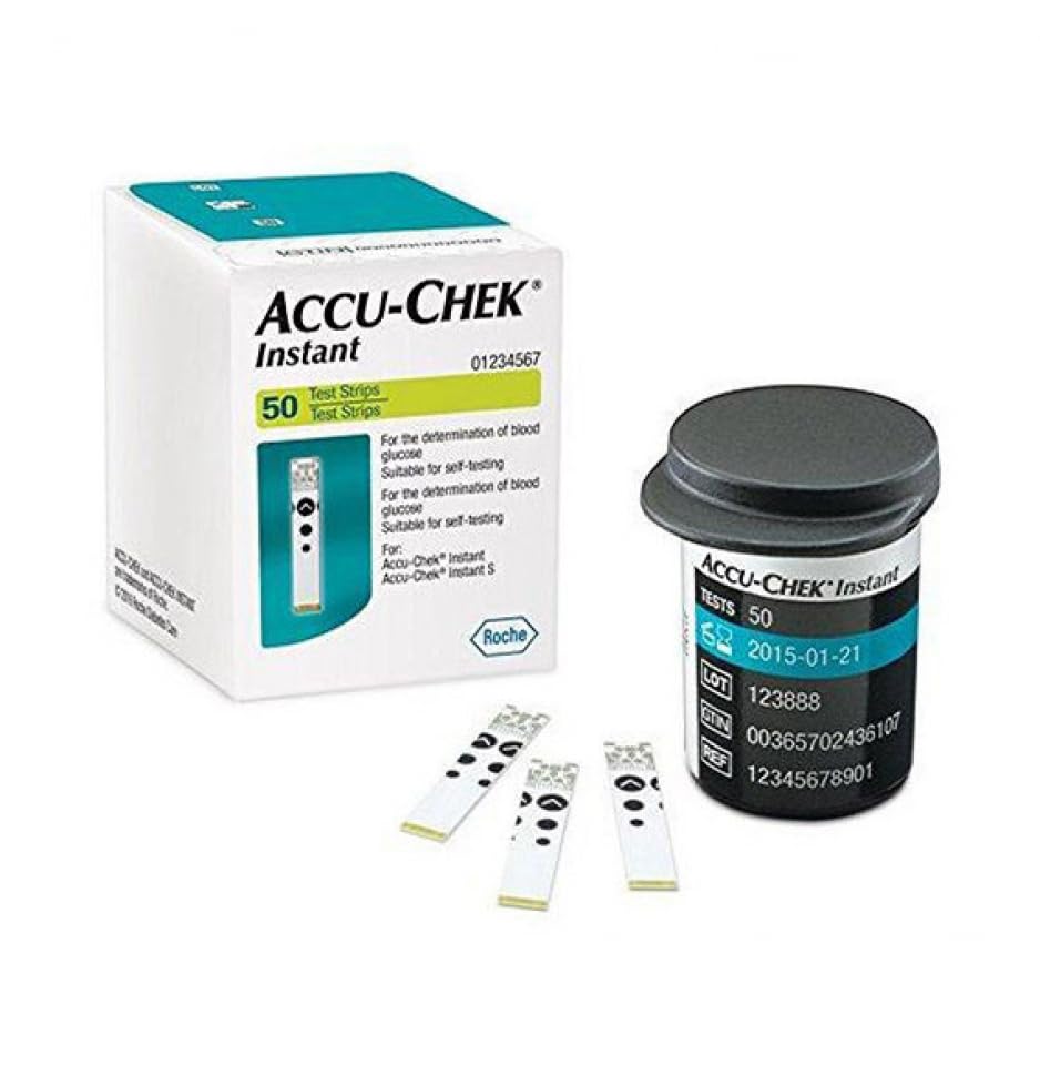 Accu-Chek Instant Blood Glucose Test Strips Pack of 50 Strips