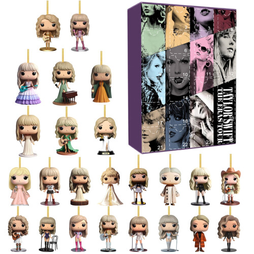 Christma sAdvent Calendar Taylor Diy Bracelet Making Kit For Kids 24-Days Countdown Calendar Acrylic Decoration Doll Model Boy Girl Gifts