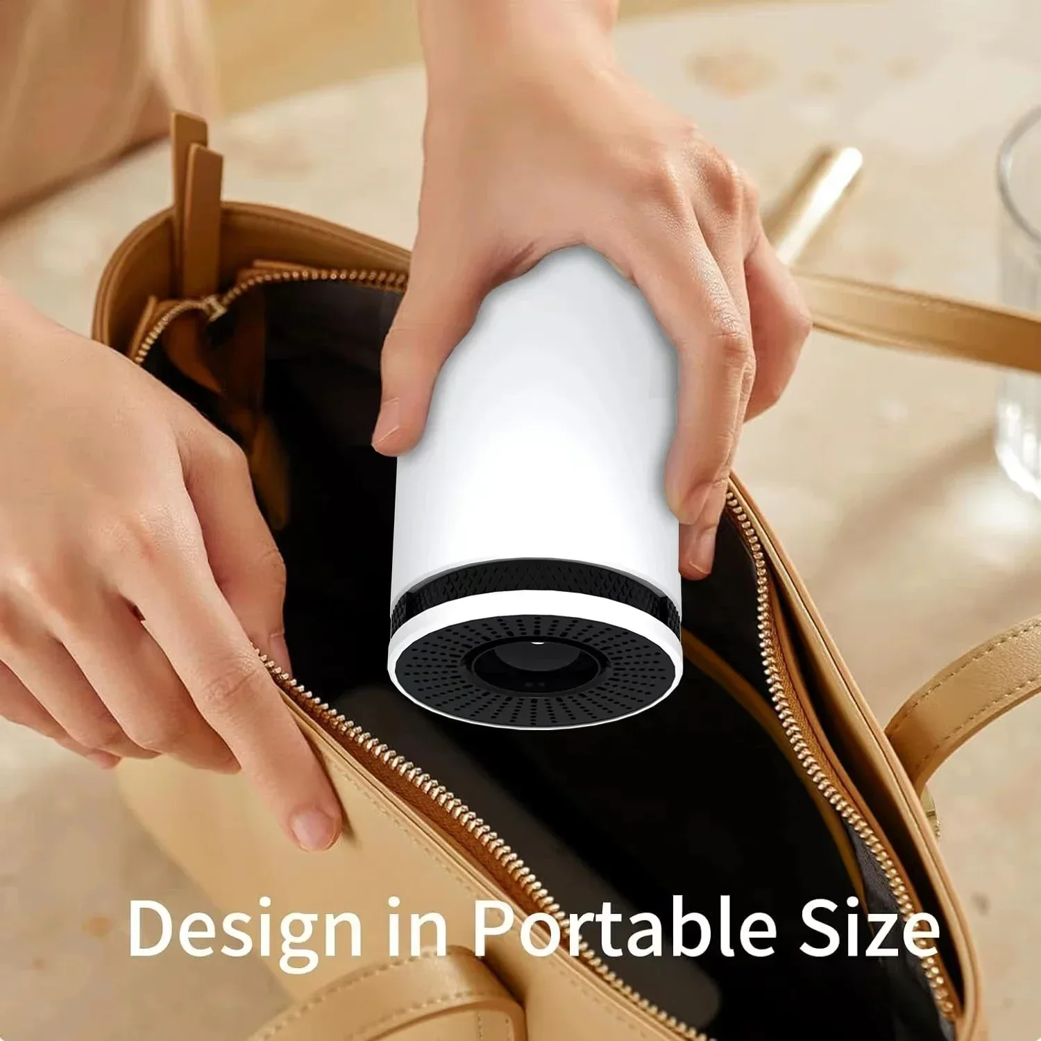 (White) Smart Mini Projector Android WiFi Bluetooth Portable Projector Beamer Support USB 4K HDMI 1080P Home Cinema Theater Video Outdoor Projetor Auto Correction