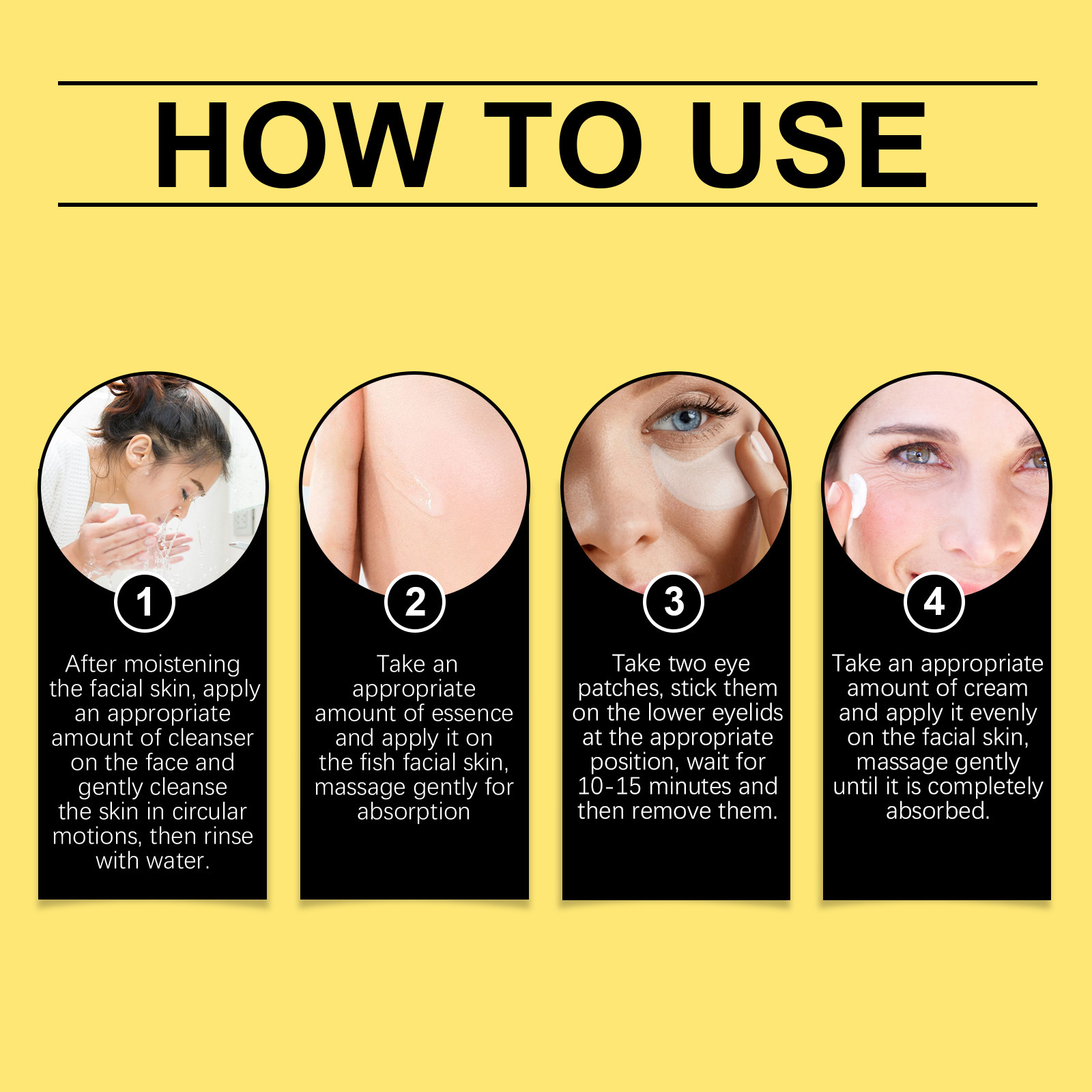 OUHOE Snail Mucin Facial Care Gift Set Nourishing Repairing Skin Moisturizing Hydrating Fade Fine Lines Tighten Firming Korean Facial Essence Set
