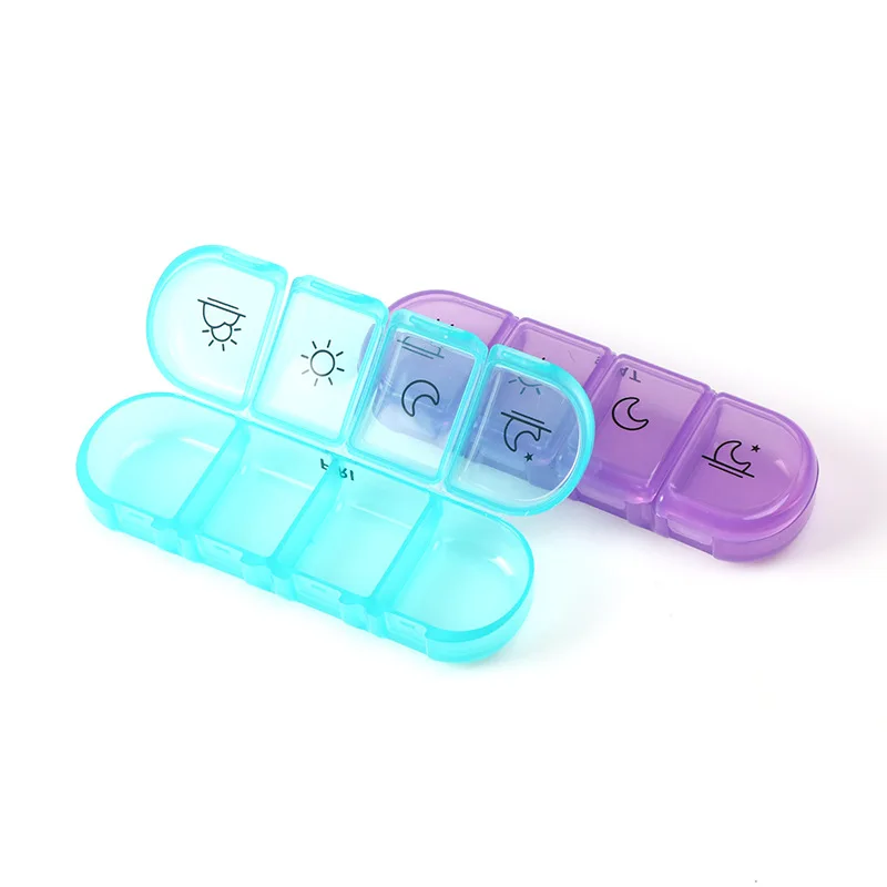 Pill Box 7 Days Pill Organizer Home Daily Medication Storage Container 28 Grids Medicine Box Portable Travel Large Compartments for Vitamins Medicine Fish Oils