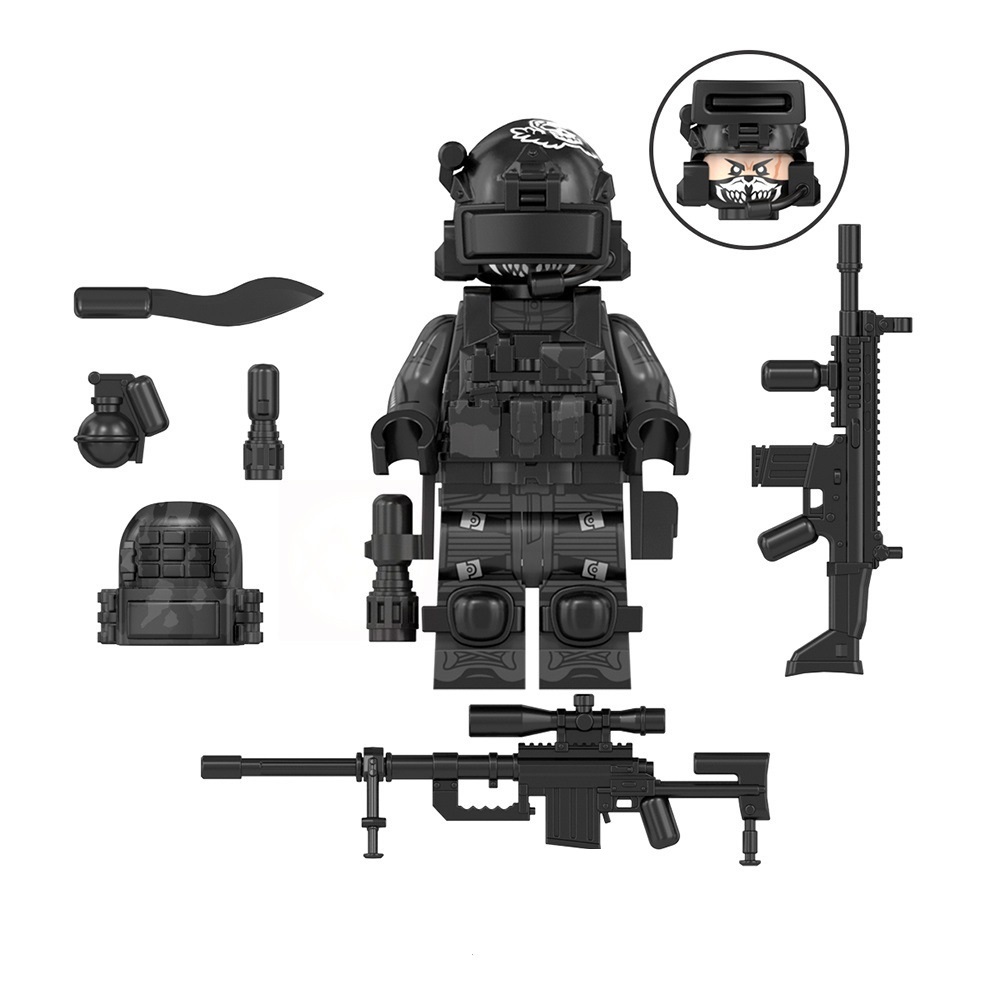 (8 Pcs Soldiers) Special Operations Forces Mini figures Toys Soldiers Building Blocks with Helmets and Weapons Easter Gifts for Kids Fit Lego