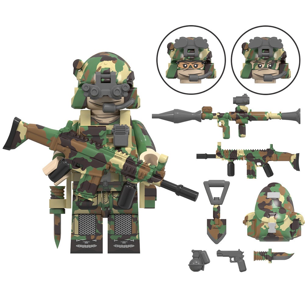 (8 Pcs Soldiers) Special Operations Forces Mini figures Toys Soldiers Building Blocks with Helmets and Weapons Easter Gifts for Kids Fit Lego