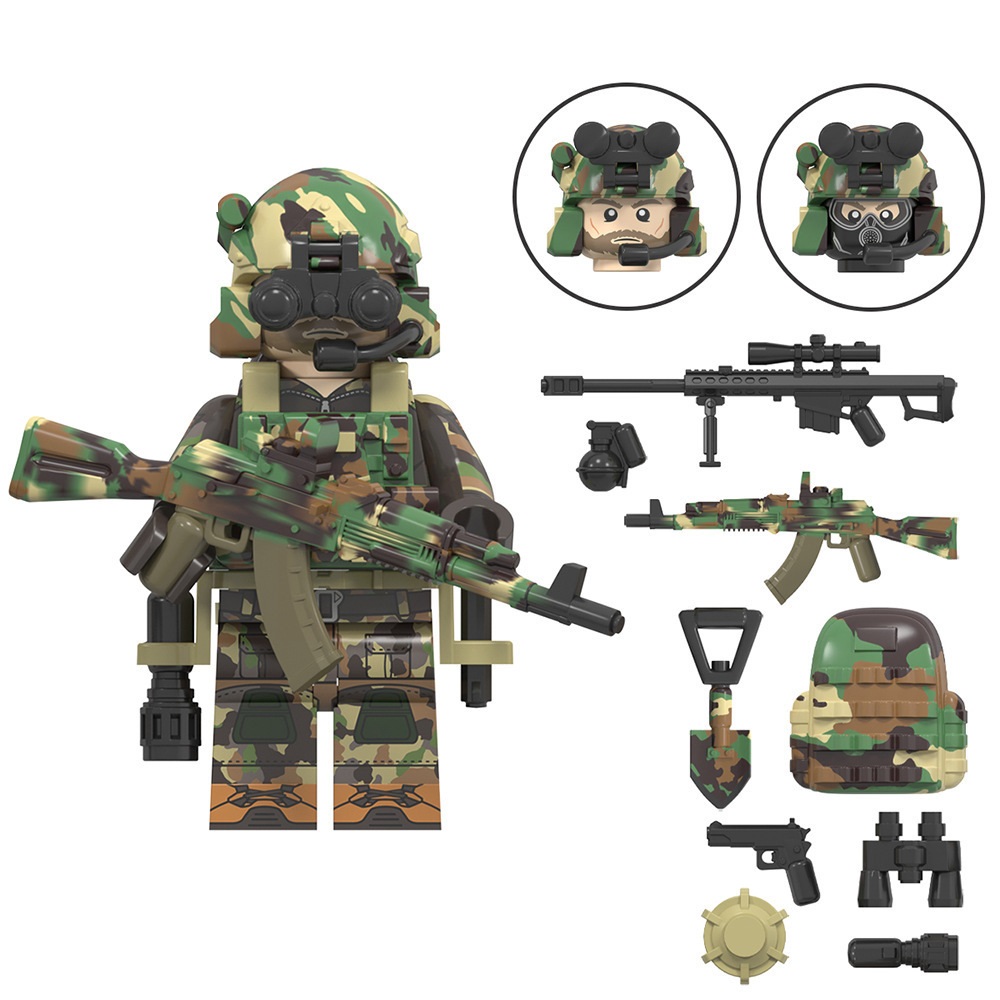 (8 Pcs Soldiers) Special Operations Forces Mini figures Toys Soldiers Building Blocks with Helmets and Weapons Easter Gifts for Kids Fit Lego