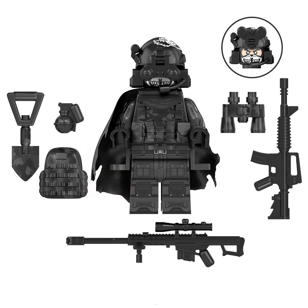 (8 Pcs Soldiers) Special Operations Forces Mini figures Toys Soldiers Building Blocks with Helmets and Weapons Easter Gifts for Kids Fit Lego